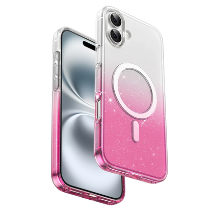 Keephone Apple iPhone 16 Lillian Simli Magsafe Kılıf - Pembe