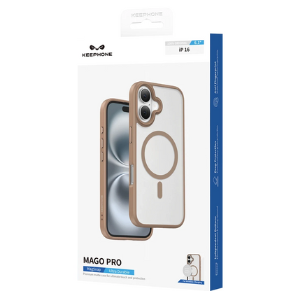 Keephone Apple iPhone 16 Mago Pro Magsafe Kılıf - Çöl Titanyum
