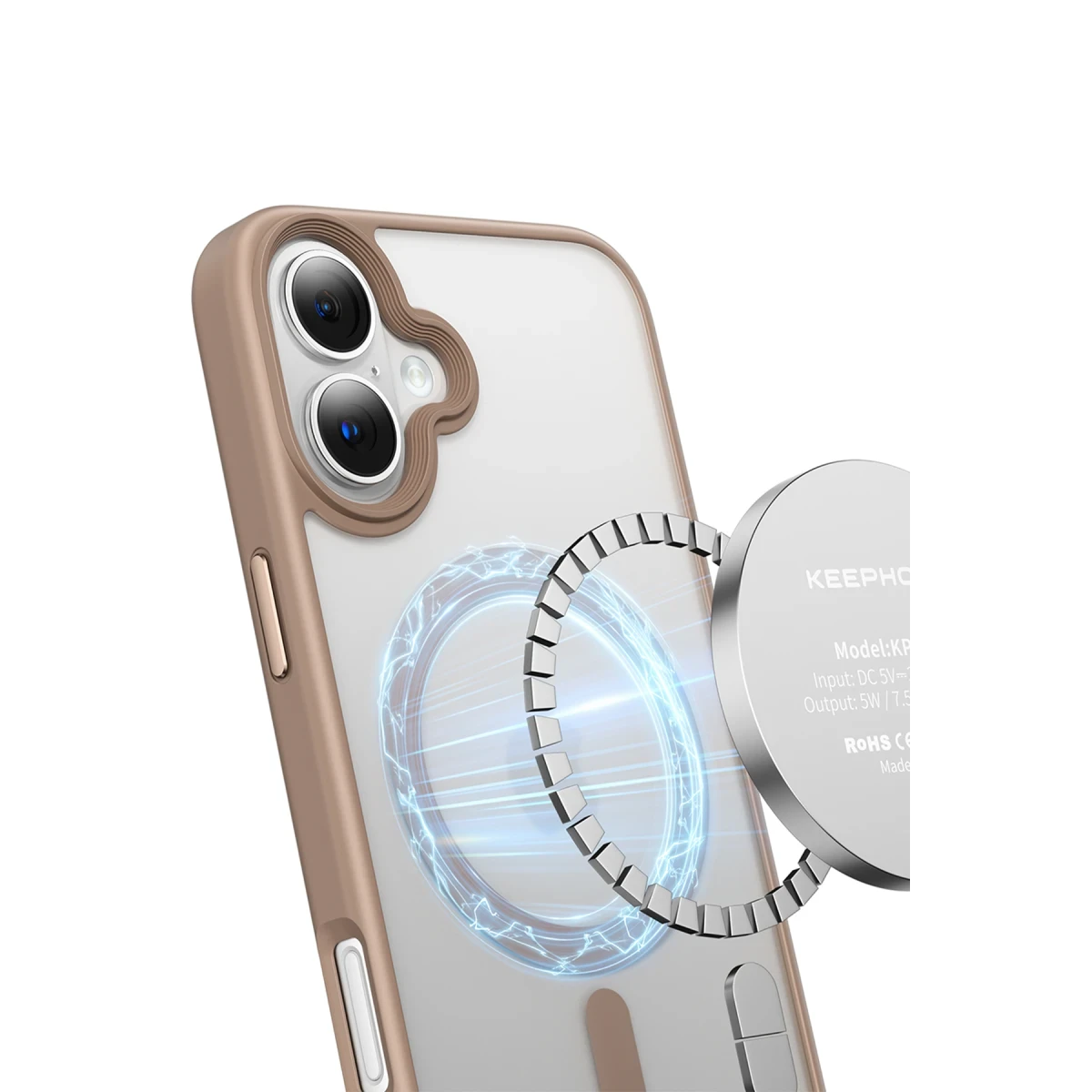 Keephone Apple iPhone 16 Mago Pro Magsafe Kılıf - Çöl Titanyum
