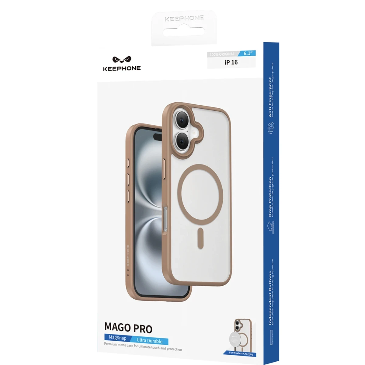 Keephone Apple iPhone 16 Mago Pro Magsafe Kılıf - Siyah Titanyum