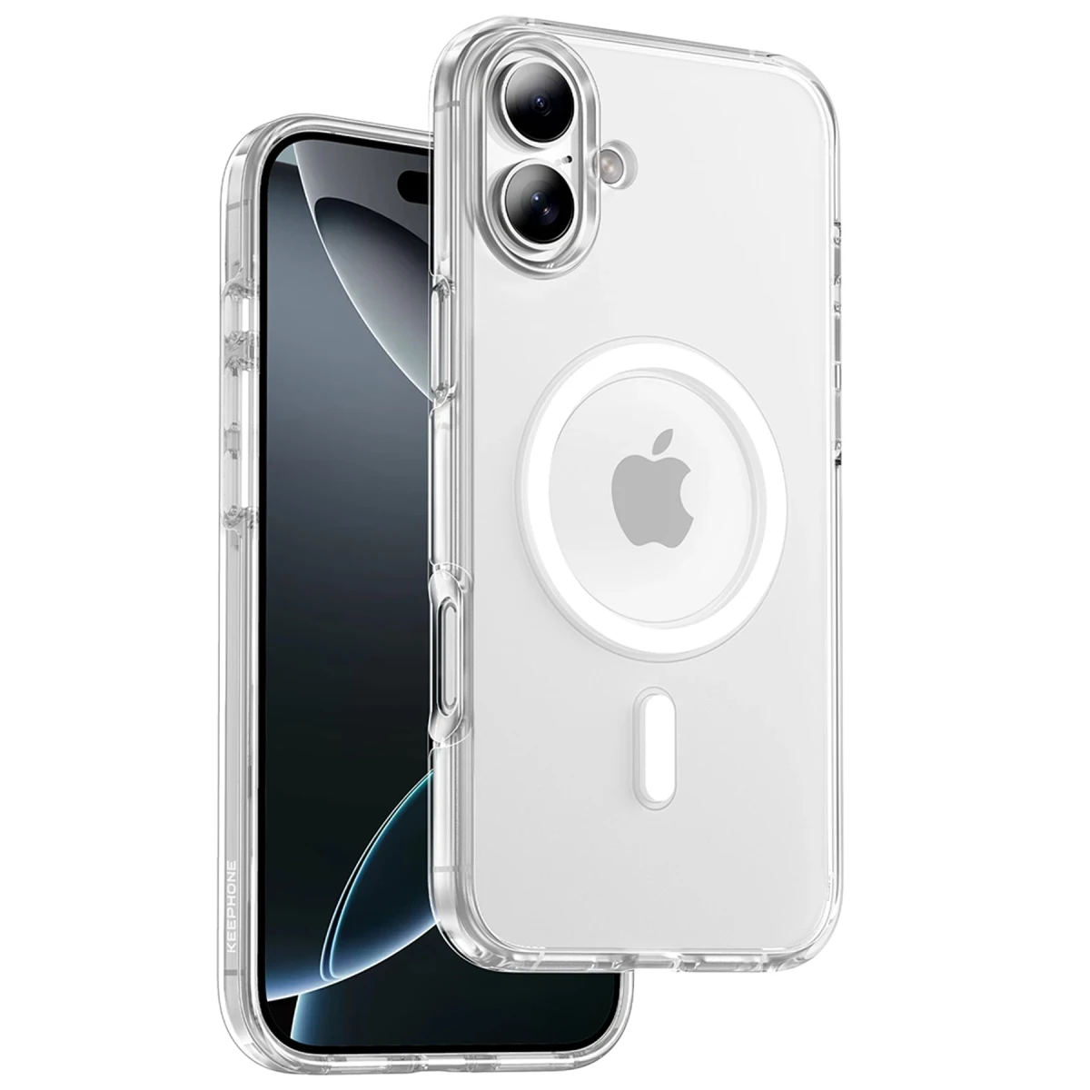 Keephone Apple iPhone 16 Non Yellow Şeffaf Magsafe Kılıf - Şeffaf