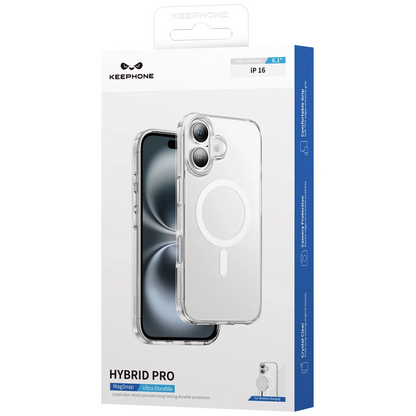 Keephone Apple iPhone 16 Plus Hybrid Pro Magsafe Kılıf - Şeffaf