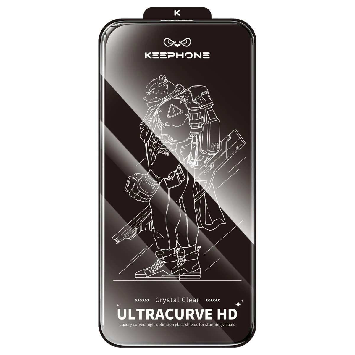 Keephone Apple iPhone 16 Plus UltraCurve HD 3D Cam Ekran Koruyucu - Siyah