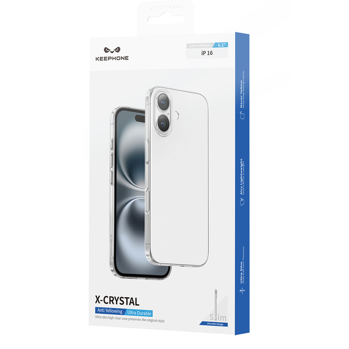 Keephone Apple iPhone 16 Plus X-Crystal Slim Kılıf
