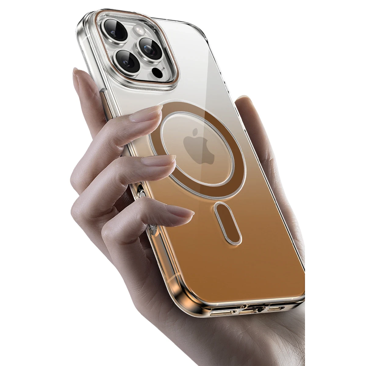 Keephone Apple iPhone 16 Pro Aurora Pro Magsafe Kılıf - Natural Titanyum