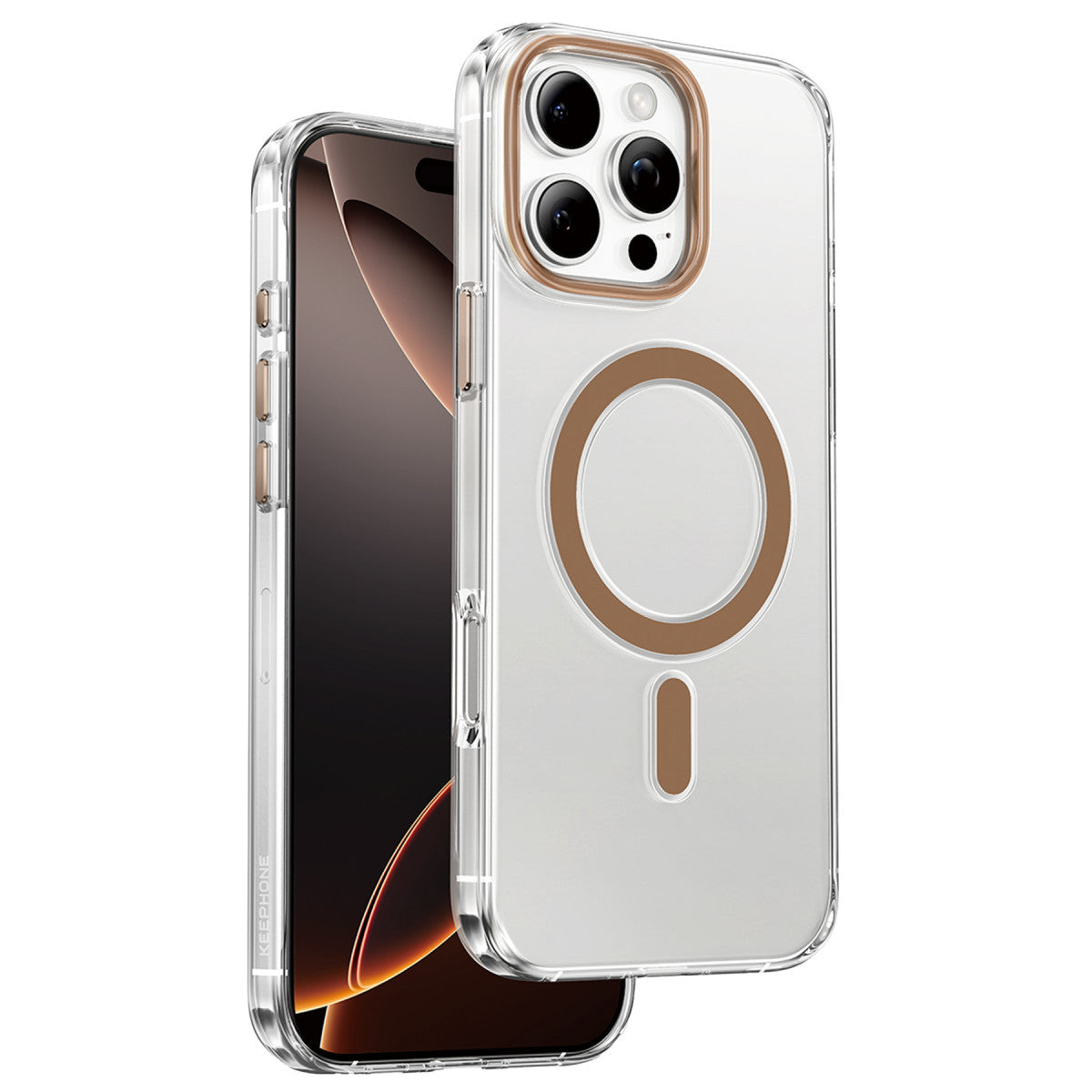 Keephone Apple iPhone 16 Pro Aurora Şeffaf Magsafe Kılıf