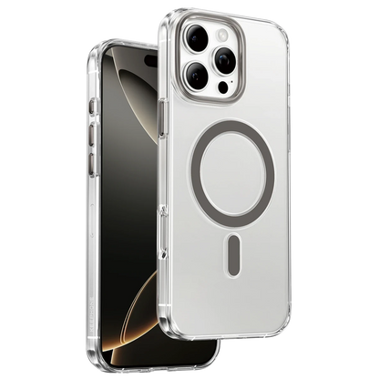 Keephone Apple iPhone 16 Pro Aurora Şeffaf Magsafe Kılıf - Natural Titanyum