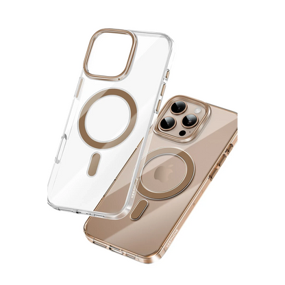 Keephone Apple iPhone 16 Pro Aurora Şeffaf Magsafe Kılıf - Natural Titanyum