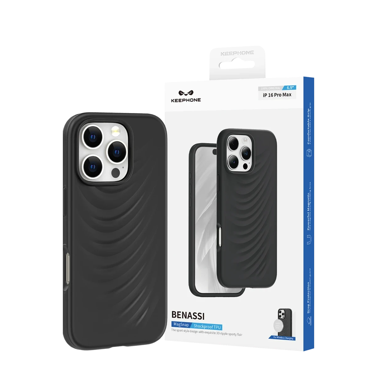 Keephone Apple iPhone 16 Pro Benassi Magsafe Kılıf - Titanyum