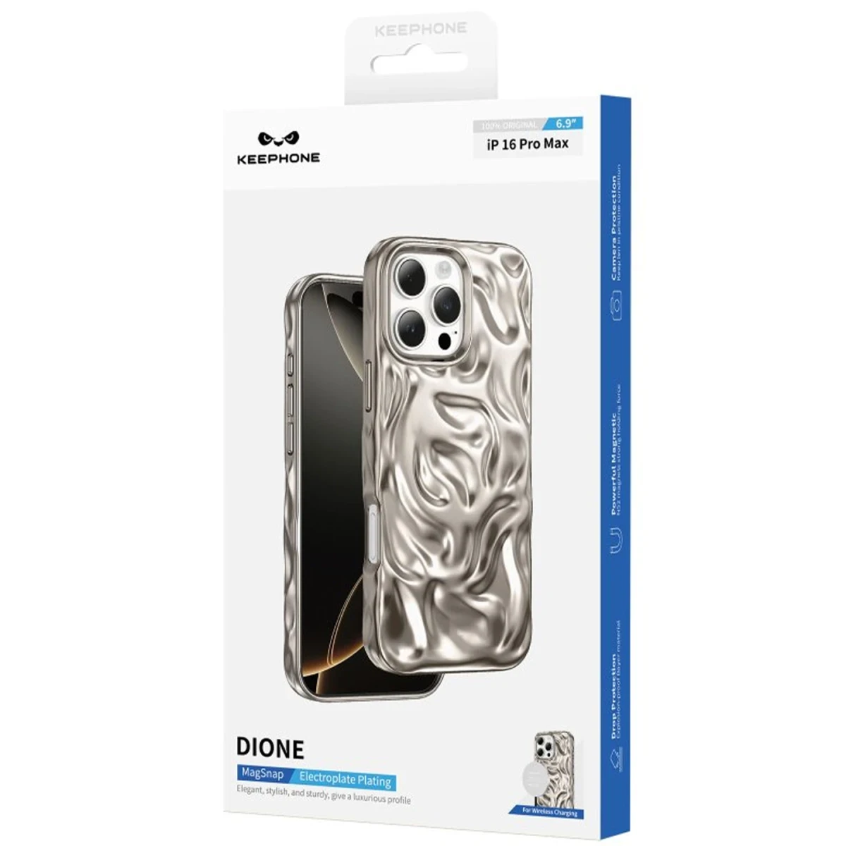 Keephone Apple iPhone 16 Pro Dione Magsafe Kılıf - Gold