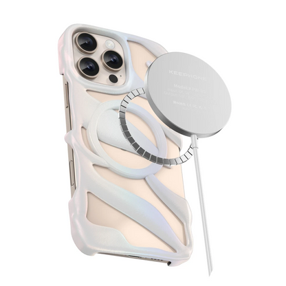 Keephone Apple iPhone 16 Pro Helios Magsafe Kılıf - Beyaz