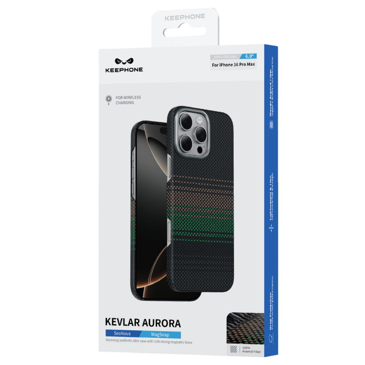 Keephone Apple iPhone 16 Pro Kevlar Seanova Magsafe Kılıf