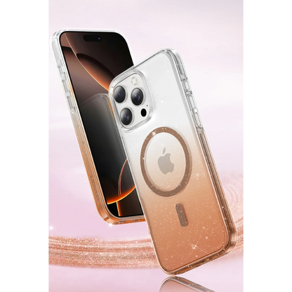 Keephone Apple iPhone 16 Pro Lillian Simli Magsafe Kılıf - Çöl Titanyum
