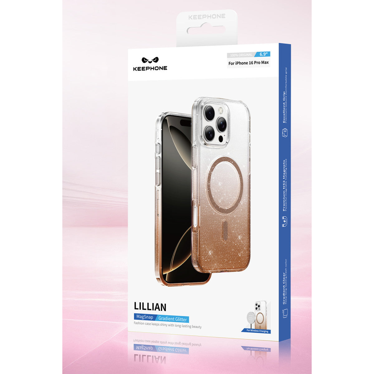 Keephone Apple iPhone 16 Pro Lillian Simli Magsafe Kılıf