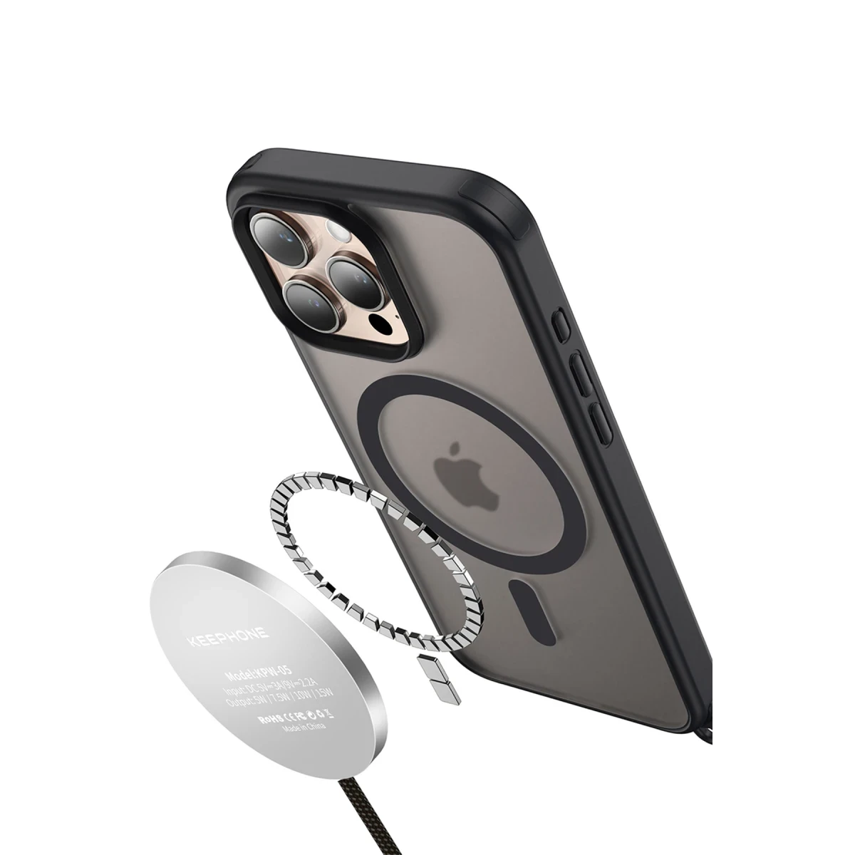 Keephone Apple iPhone 16 Pro MagArmor Magsafe Kılıf - Siyah