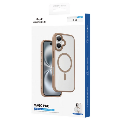 Keephone Apple iPhone 16 Pro Mago Pro Magsafe Kılıf - Çöl Titanyum