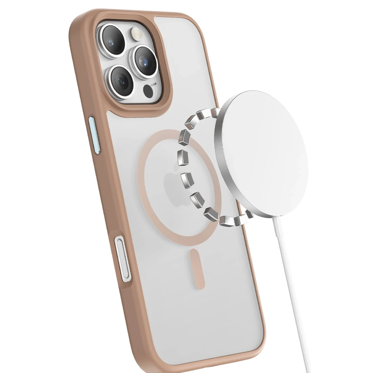 Keephone Apple iPhone 16 Pro Mago Pro Magsafe Kılıf - Çöl Titanyum