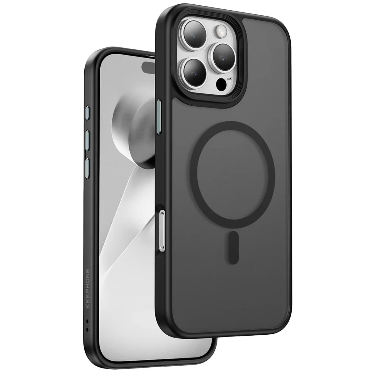Keephone Apple iPhone 16 Pro Mago Pro Magsafe Kılıf - Siyah Titanyum