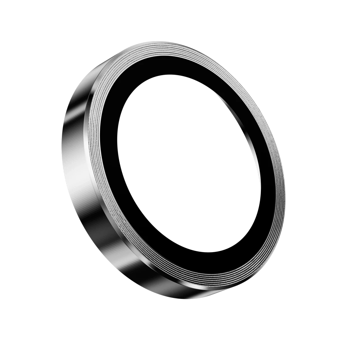 Keephone Apple iPhone 16 Pro Max 3D Spiral Alüminyum AR Kamera Lens Koruyucu - Beyaz Titanyum
