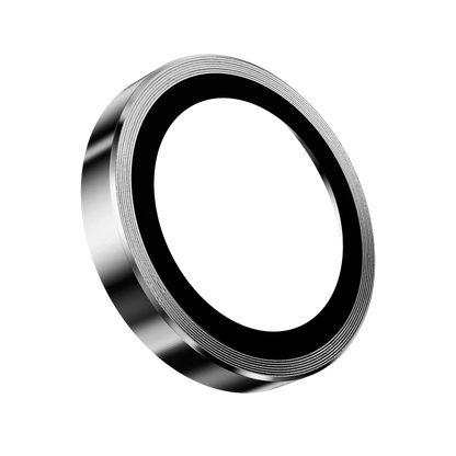 Keephone Apple iPhone 16 Pro Max 3D Spiral Alüminyum AR Kamera Lens Koruyucu - Beyaz Titanyum