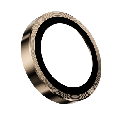 Keephone Apple iPhone 16 Pro Max 3D Spiral Alüminyum AR Kamera Lens Koruyucu - Çöl Titanyum