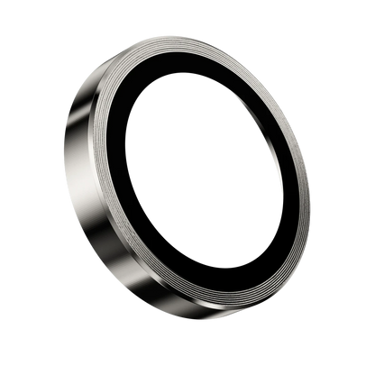 Keephone Apple iPhone 16 Pro Max 3D Spiral Alüminyum AR Kamera Lens Koruyucu - Natural Titanyum