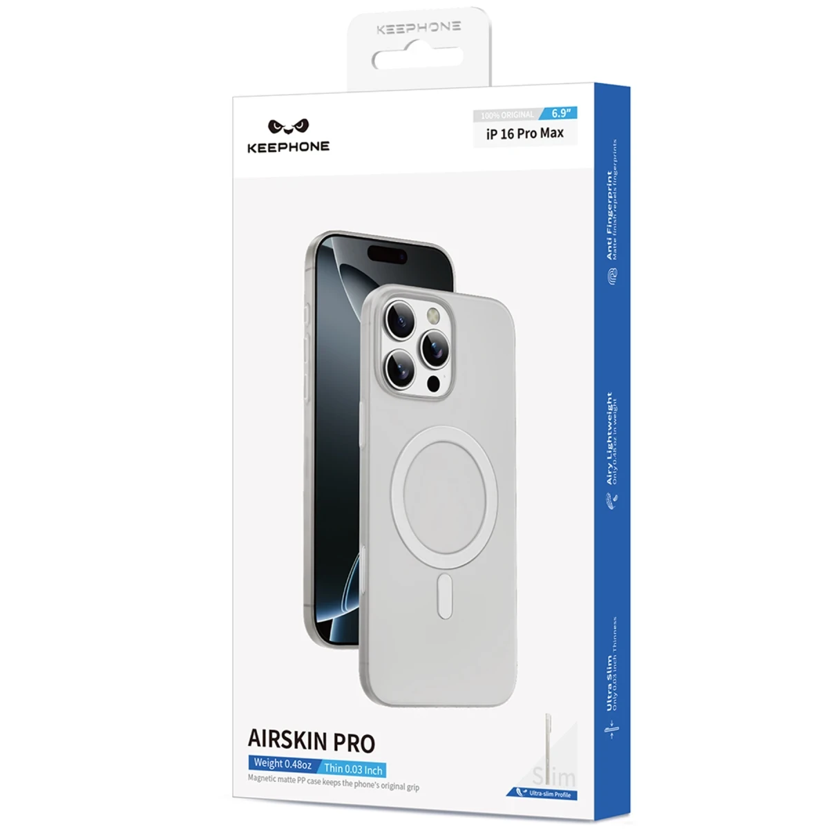 Keephone Apple iPhone 16 Pro Max AirSkin Pro Magsafe Kılıf - Siyah