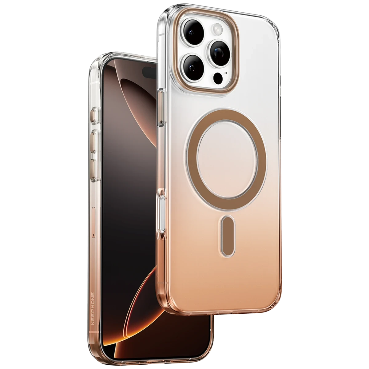 Keephone Apple iPhone 16 Pro Max Aurora Pro Magsafe Kılıf - Çöl Titanyum
