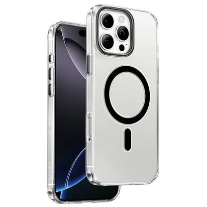 Keephone Apple iPhone 16 Pro Max Aurora Şeffaf Magsafe Kılıf - Siyah Titanyum
