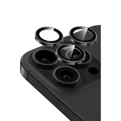 Keephone Apple iPhone 16 Pro Max Bright PVD Metal Kamera Lens - Titanyum