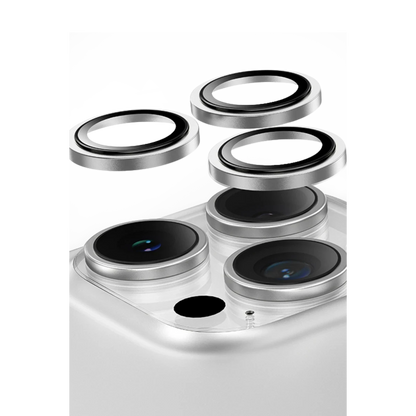 Keephone Apple iPhone 16 Pro Max Capital Alüminyum AR Kamera Lens Koruyucu - Çöl Titanyum
