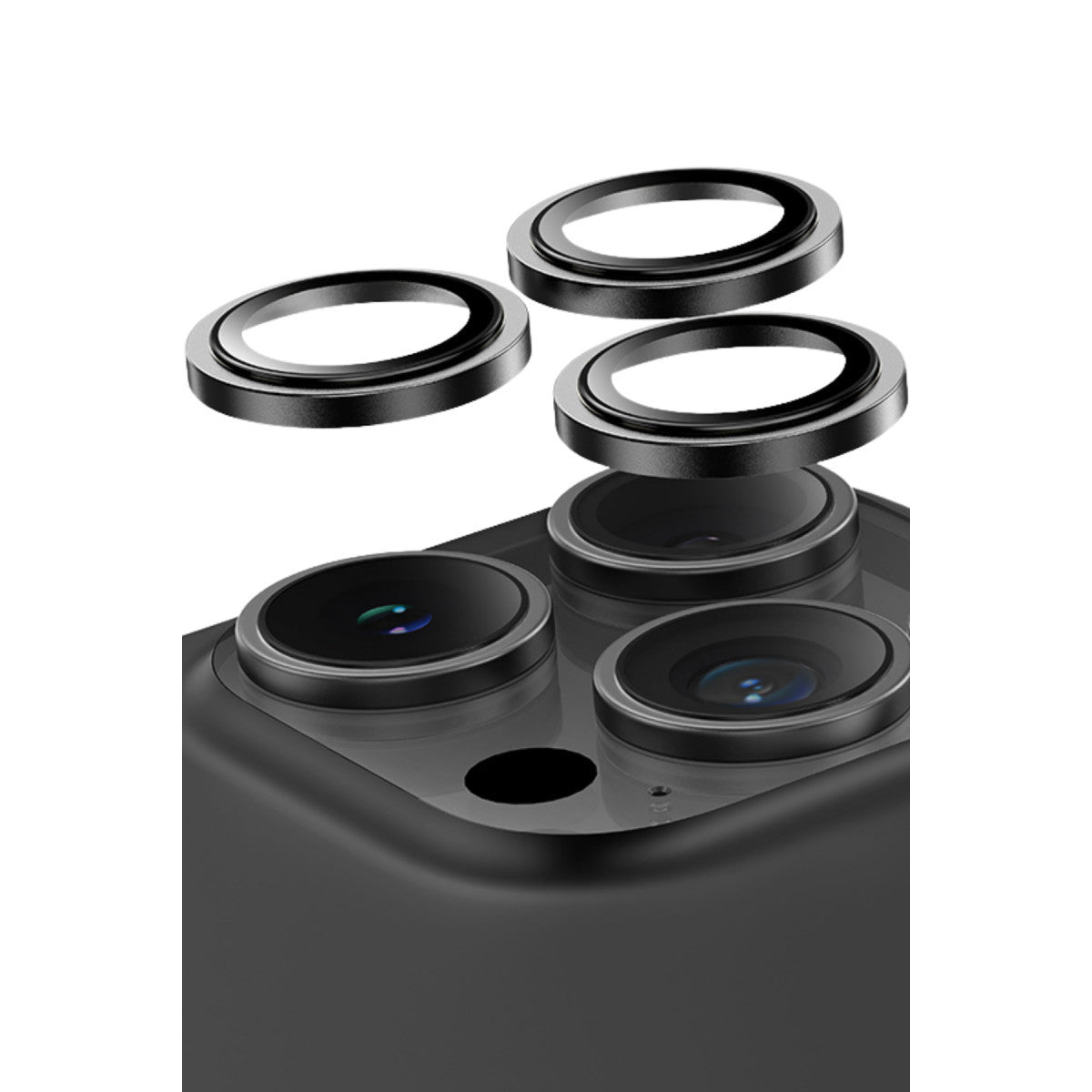 Keephone Apple iPhone 16 Pro Max Capital Alüminyum AR Kamera Lens Koruyucu