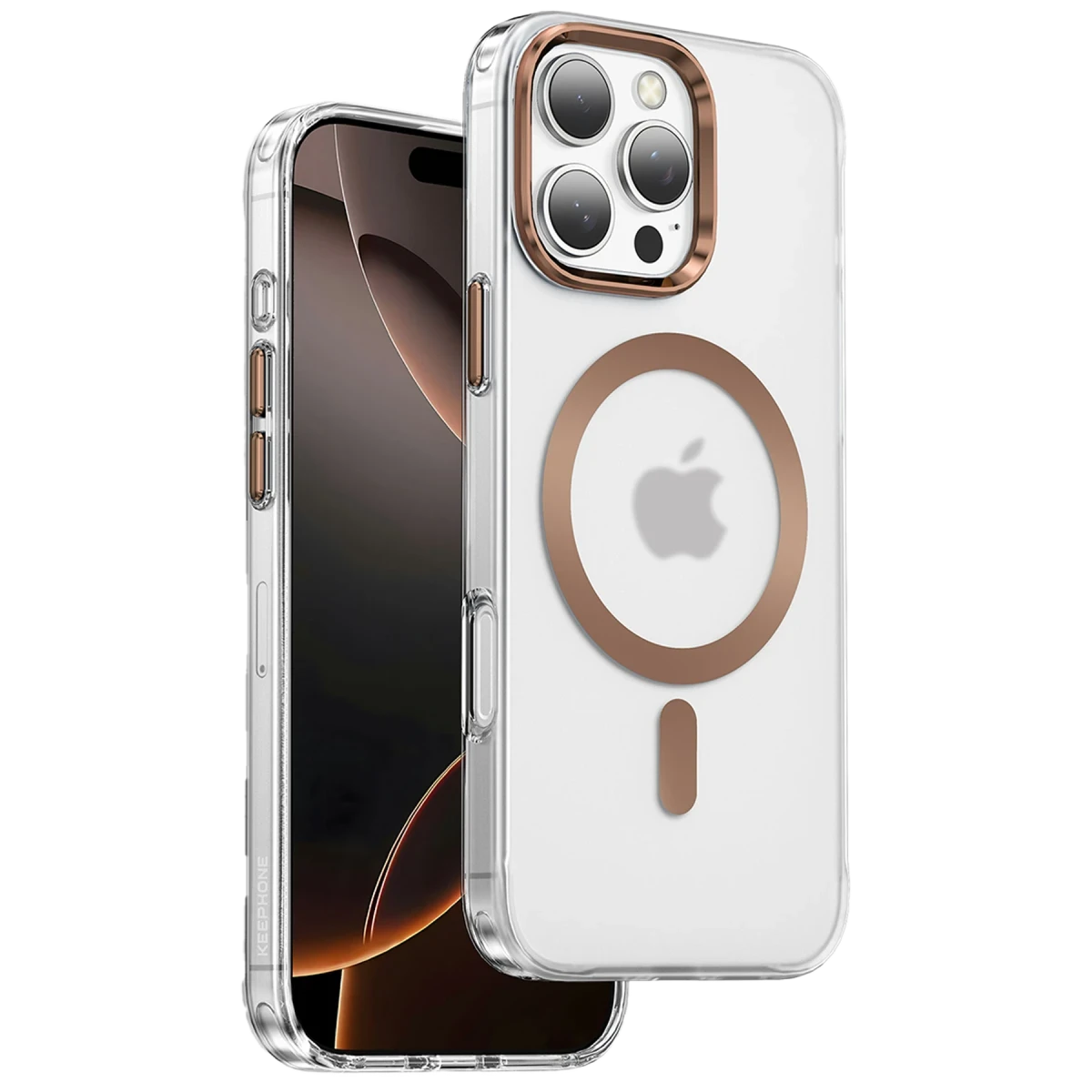 Keephone Apple iPhone 16 Pro Max Dazzle Pro Matte Magsafe Kılıf - Çöl Titanyum