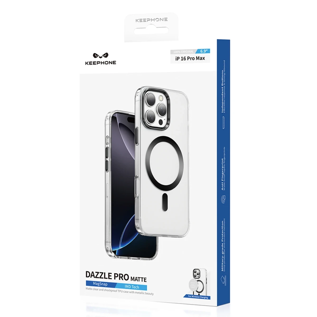 Keephone Apple iPhone 16 Pro Max Dazzle Pro Matte Magsafe Kılıf - Çöl Titanyum