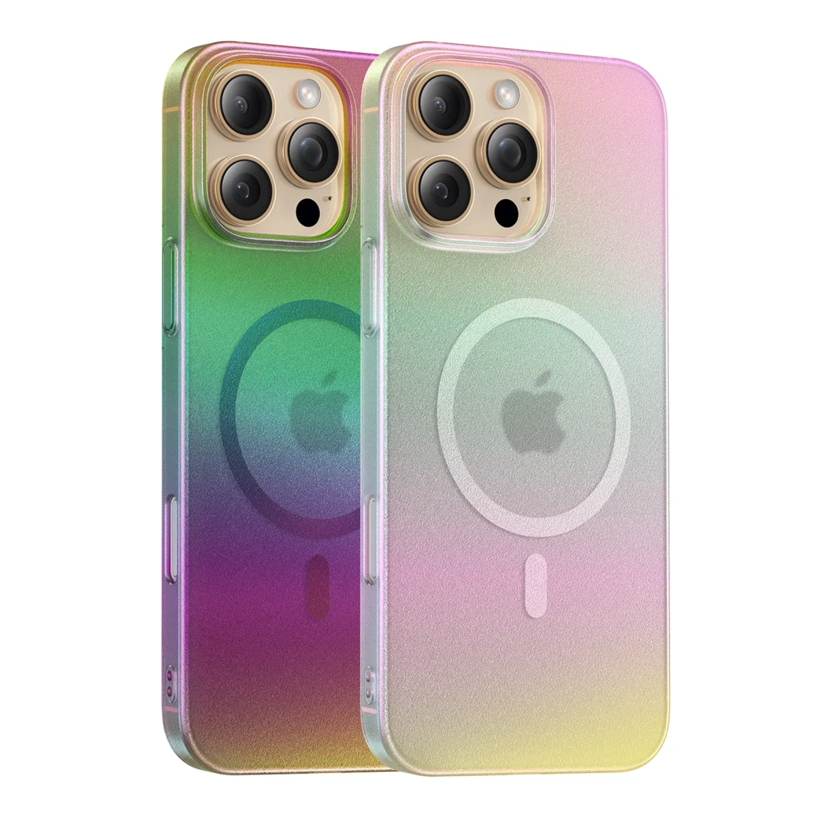 Keephone Apple iPhone 16 Pro Max Fantasia Gökkuşağı Magsafe Kılıf - Siyah