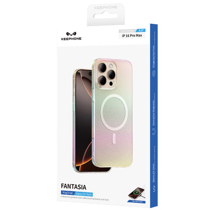 Keephone Apple iPhone 16 Pro Max Fantasia Gökkuşağı Magsafe Kılıf