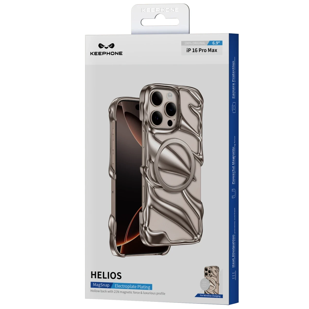 Keephone Apple iPhone 16 Pro Max Helios Magsafe Kılıf - Beyaz