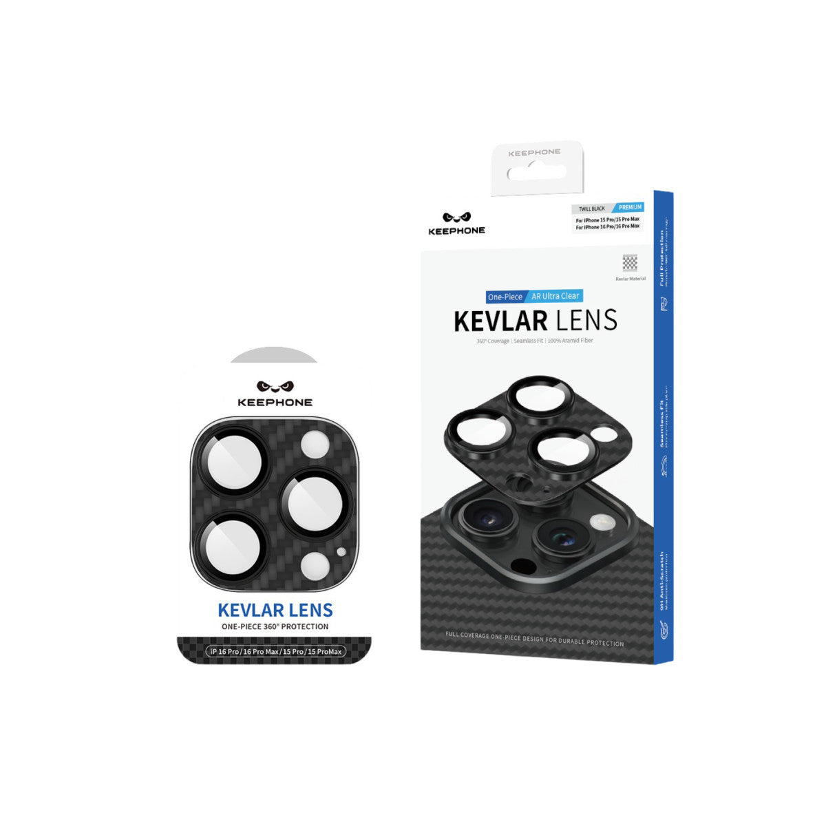 Keephone Apple iPhone 16 Pro Max Kevlar Kamera Lens