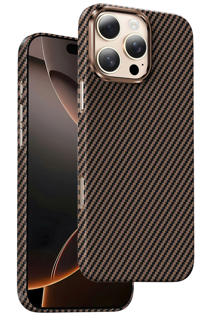 Keephone Apple iPhone 16 Pro Max Kevlar Magsafe Kılıf - Bronz
