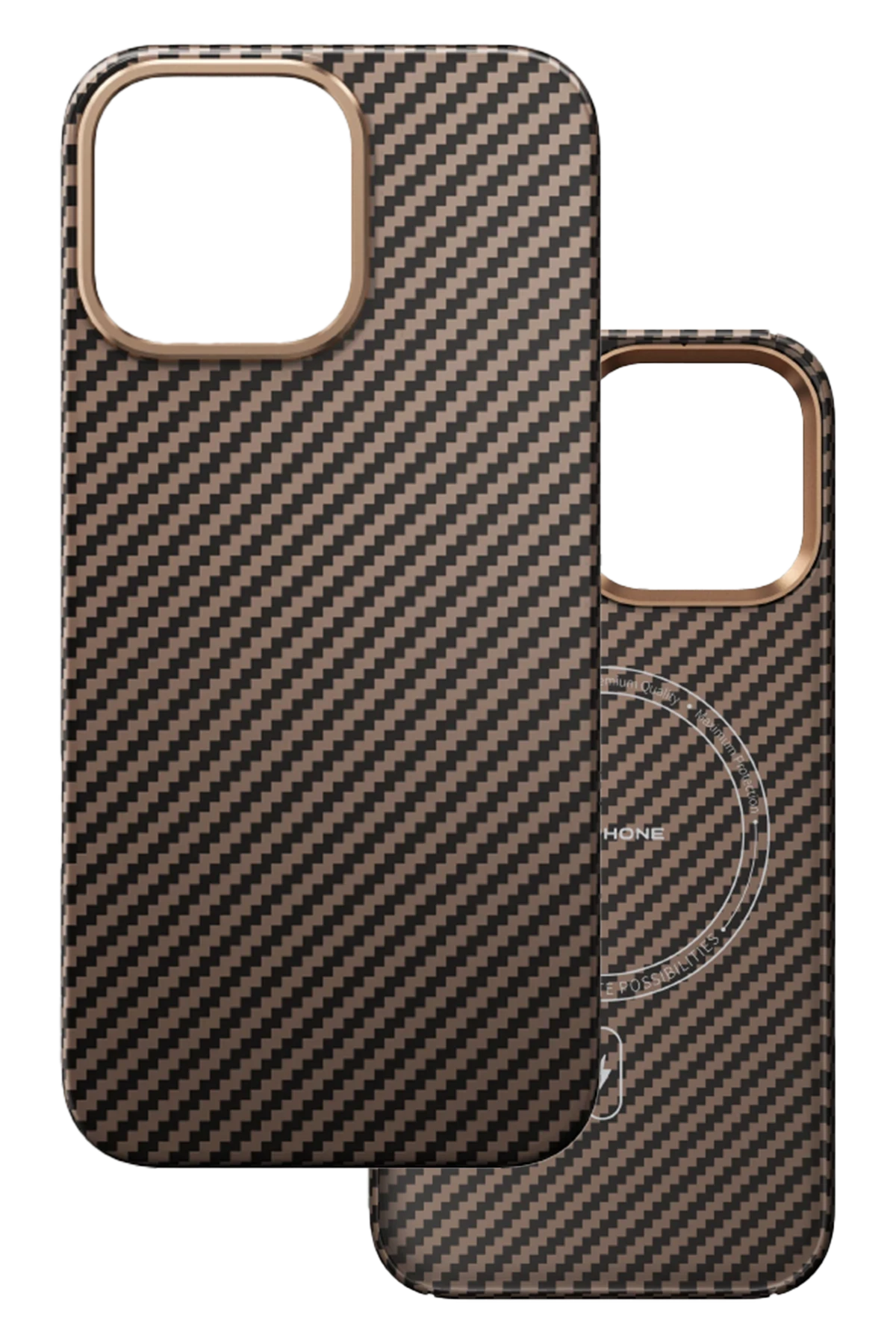 Keephone Apple iPhone 16 Pro Max Kevlar Magsafe Kılıf - Bronz