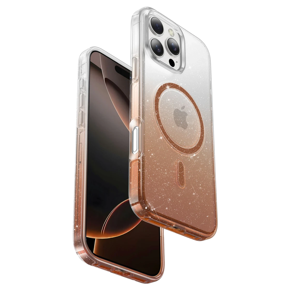 Keephone Apple iPhone 16 Pro Max Lillian Simli Magsafe Kılıf - Çöl Titanyum