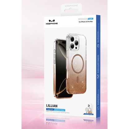 Keephone Apple iPhone 16 Pro Max Lillian Simli Magsafe Kılıf - Pembe
