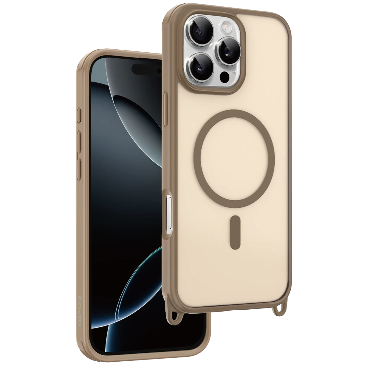Keephone Apple iPhone 16 Pro Max MagArmor Magsafe Kılıf - Çöl Titanyum