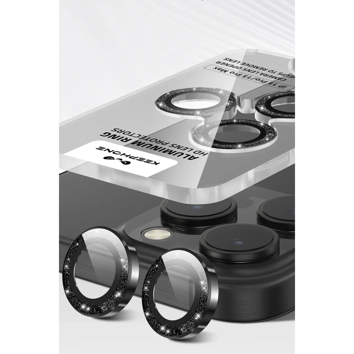 Keephone Apple iPhone 16 Pro Max Maria Simli Kamera Lens Koruyucu - Natural Grey