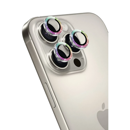 Keephone Apple iPhone 16 Pro Max Maria Simli Kamera Lens Koruyucu - Rainbow