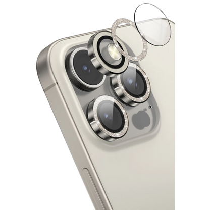 Keephone Apple iPhone 16 Pro Max Maria Simli Kamera Lens Koruyucu - Titanyum