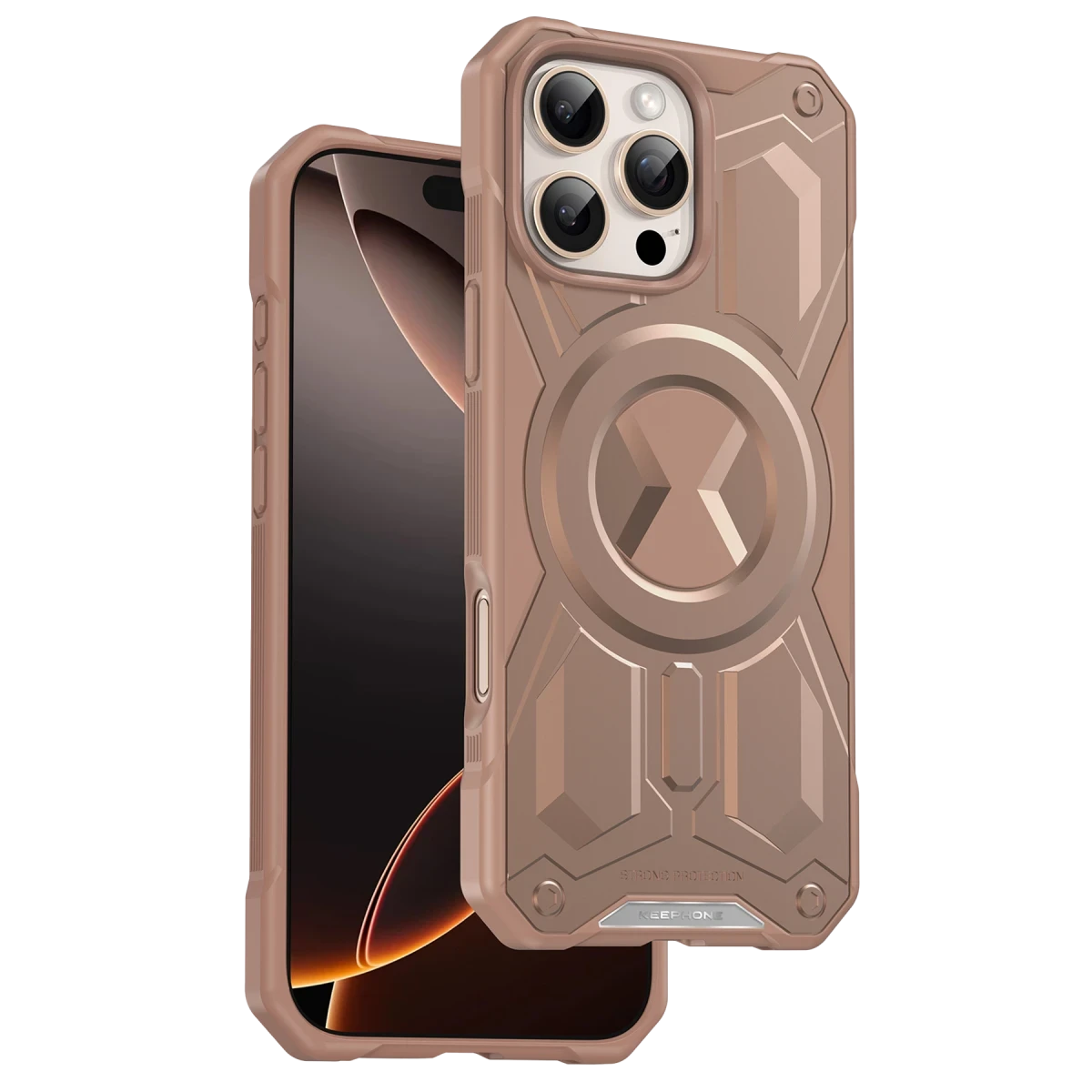 Keephone Apple iPhone 16 Pro Max Monarch Magsafe Kılıf - Çöl Titanyum