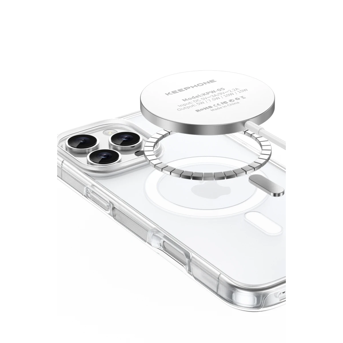 Keephone Apple iPhone 16 Pro Max Non Yellow Şeffaf Magsafe Kılıf - Şeffaf