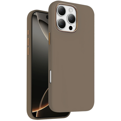 Keephone Apple iPhone 16 Pro Max Rosana Silikon Kılıf - Çöl Titanyum