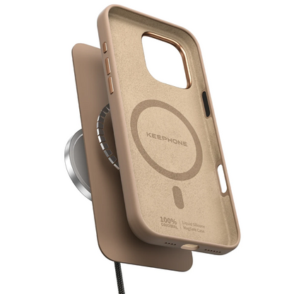 Keephone Apple iPhone 16 Pro Max Rosana Silikon Kılıf - Çöl Titanyum